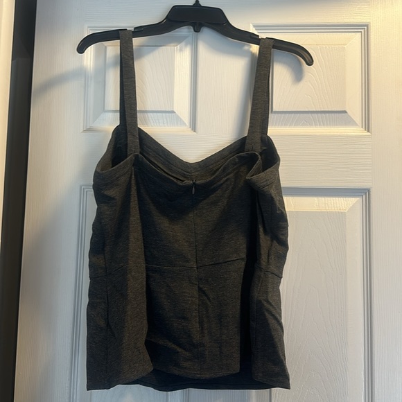 Cabi Size 16 Gray Ponte Bustier Top with Adjustable Straps - Picture 2 of 4